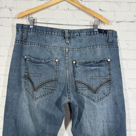 Brooklyn Xpress Baggy Jeans Men SIze 38X32 Medium Washed Loose Fit Skater Pants - Picture 7 of 16